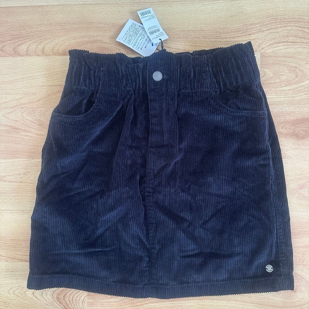 NEW Roxy Black Corduroy Skirt, knee length size small
